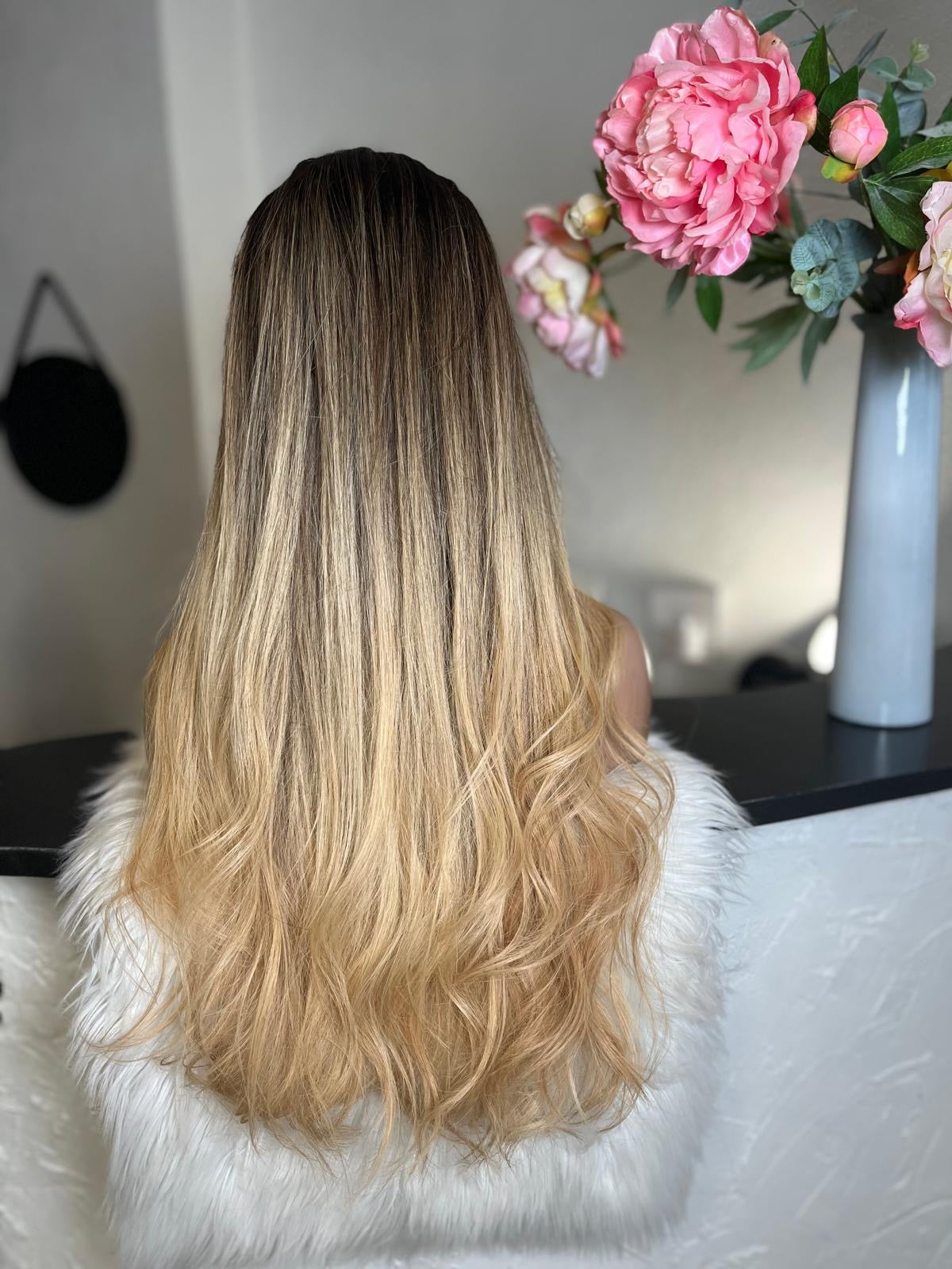 Amanda   - Integral + lace top  / 28 inch / 150 % Volume / mongolian hair / small (Copie)