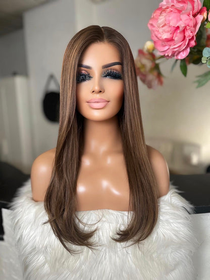 Rita  -  confort integral illusion + lace top / 22 inch / 150% Volume / european hair / small