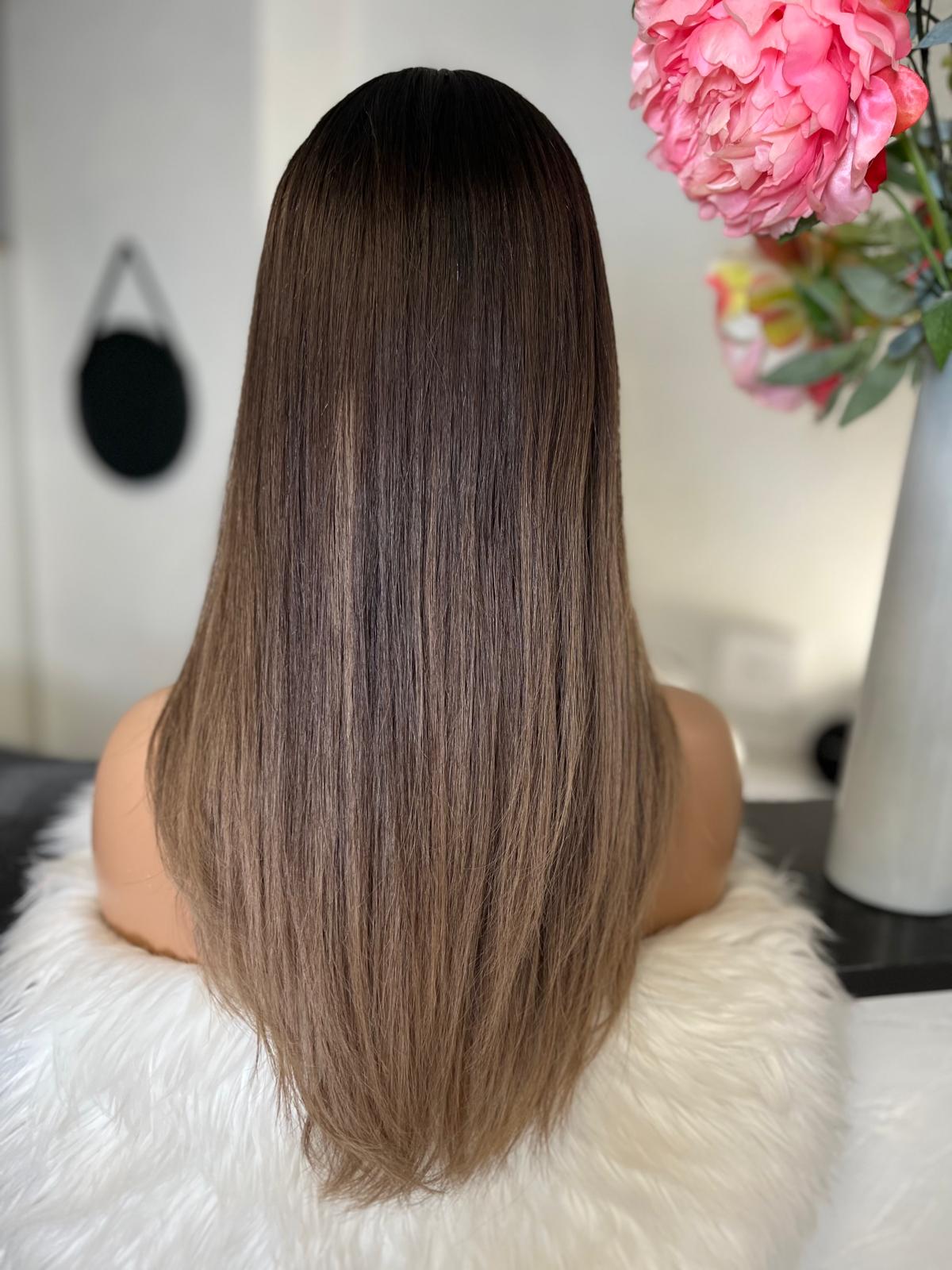 Marie  -  confort integral illusion + lace top / 22 inch / 150% Volume / european hair / small