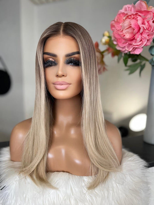 Tara  -  confort integral illusion + lace top / 20 inch / 150% Volume / european hair / small