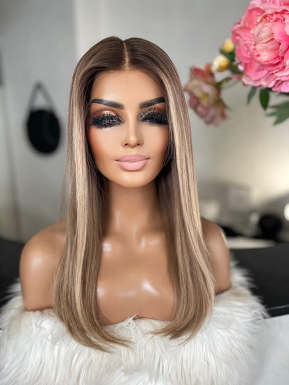 Lara  -  confort integral illusion + lace top / 20 inch / 150% Volume / european hair / small (Copie) (Copie)