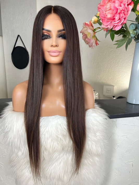 Samia  - Integral + lace top  / 28 inch / 150 % Volume / russian hair / small