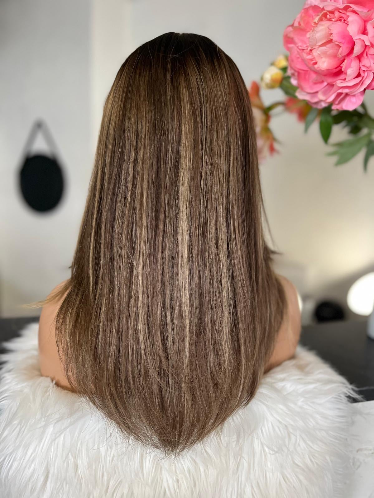 Tania  -  confort integral illusion + lace top / 18 inch / 150% Volume / european hair / small