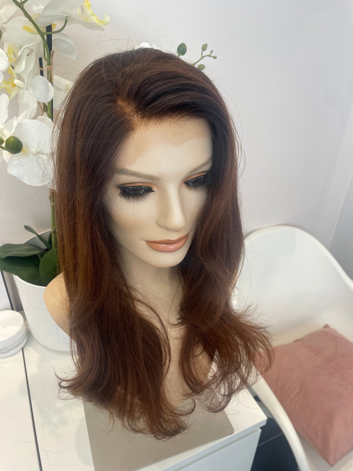 .Anita - Full front lace top 3"x 4" / 18 inch / 150% Volume / European hair / medium