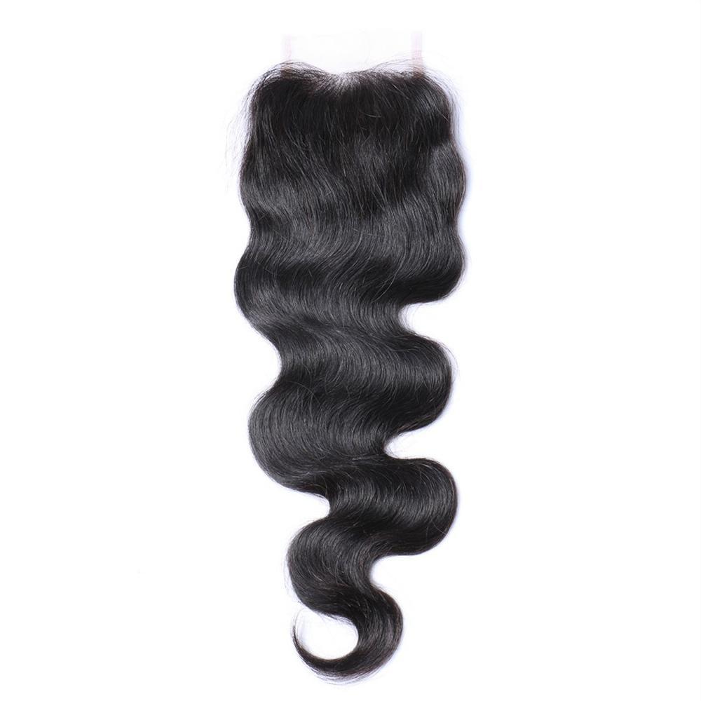 Closure cheveu ondulé 3o gram brésilien 8a vierge noir naturel remy ...