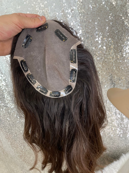 Topper Violetta - 6x6 inch / 130 % / 18 inch / european hair
