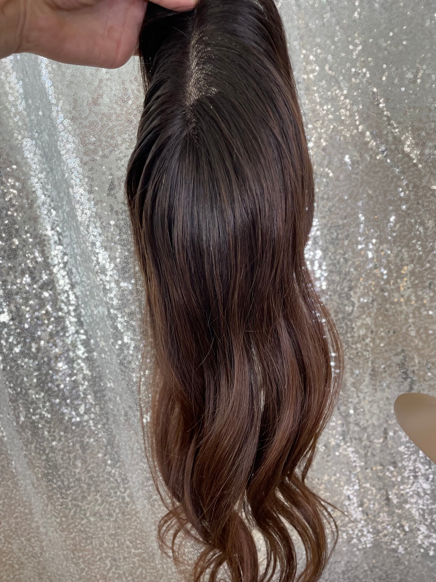 Topper Violetta - 6x6 inch / 130% / 18 inch / european hair 